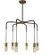 Juliette Five Light Chandelier in Antique Brass with Matte Black (8|4895ABMBLACK)