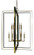 Symmetry Ten Light Foyer Chandelier in Antique Brass with Matte Black (8|4868ABMBLACK)