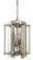 Louvre Four Light Chandelier in Satin Pewter with Polished Nickel (8|4804SPPN)