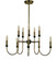 Nicole Ten Light Chandelier in Antique Brass with Matte Black (8|4795ABMBLACK)