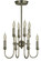 Nicole Eight Light Chandelier in Antique Brass with Matte Black (8|4794ABMBLACK)