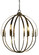 Luna Eight Light Foyer Chandelier in Antique Brass (8|4728AB)