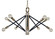 Felix Ten Light Chandelier in Antique Brass with Matte Black Accents (8|4687ABMBLACK)