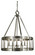 Pantheon Five Light Chandelier in Satin Pewter with Polished Nickel (8|4665SPPN)