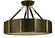 Pantheon Four Light Flush / Semi-Flush Mount in Mahogany Bronze with Antique Brass (8|4592MBAB)