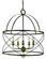 Nantucket Five Light Chandelier in Mahogany Bronze and Antique Brass (8|4415MBAB)