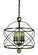 Nantucket Four Light Chandelier in Mahogany Bronze and Polished Nickel (8|4414MBPN)