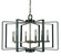 Camille Six Light Chandelier in Satin Brass with Matte Black Accents (8|3055SBMBLACK)