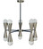 Equinox Ten Light Chandelier in Satin Brass with Matte Black Accents (8|3035SBMBLACK)