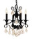 Liebestraum Four Light Chandelier in Matte Black (8|2974MBLACK)