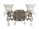 Liebestraum Two Light Wall Sconce in Brushed Nickel (8|2962BN)
