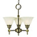 Taylor Three Light Mini Chandelier in Brushed Nickel with Amber Marble Glass Shade (8|2438BNAM)