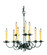 Black Forest Nine Light Chandelier in Charcoal (8|1319CH)
