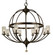 Compass Eight Light Foyer Chandelier in Mahogany Bronze with Frosted Glass (8|1078MBF)