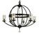 Compass Six Light Foyer Chandelier in Matte Black (8|1077MBLACK)