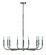 Moderne Nine Light Chandelier in Polished Silver (8|1060PS)