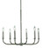 Moderne Six Light Chandelier in Polished Silver (8|1055PS)