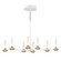 Torcia LED Chandelier in White and Brass (40|45714023)