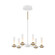 Torcia LED Chandelier in White and Brass (40|45712029)