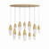 Ecrou 12 Light Linear Chandelier in Satin Gold Paint (40|43861035)