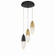 Ecrou Three Light Chandelier in Gold-Black Mix (40|43858046)