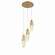 Ecrou Three Light Chandelier in Satin Gold Paint (40|43858035)