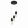 Ecrou Three Light Chandelier in Matte Black (40|43858022)