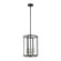 Tambouro Four Light Lantern in Matte Black With Satin Nickel (40|38275012)