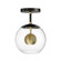Nucleus LED Flush Mount in Black / Natural Aged Brass (86|E25150BKNAB)