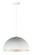 Hemisphere LED Pendant in Gloss White / Aluminum (86|E24904GWAL)