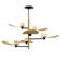 Pearl LED Chandelier in Black / Natural Aged Brass (86|E24075BKNAB)