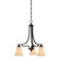 Treme Three Light Chandelier in Espresso (45|TK0019704)