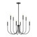 Ulla Eight Light Chandelier in Matte Black (45|EC898658)