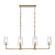 Fitzroy Six Light Linear Chandelier in Lacquered Brass (45|899776)
