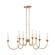 Cecil Eight Light Linear Chandelier in Natural Brass (45|897278)