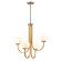 Caroline Four Light Chandelier in Brushed Gold (45|896774)