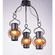 Three Light Chandelier in Brown (45|89304)