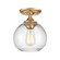 Angie One Light Semi Flush Mount in Satin Brass (45|815651)