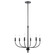 Newland Six Light Chandelier in Matte Black (45|815166)