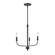 Newland Three Light Chandelier in Matte Black (45|815153)