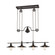 Spindle Wheel Four Light Linear Chandelier in Oil Rubbed Bronze (45|690894)