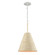 Abaca One Light Pendant in Textured White (45|324551)