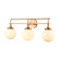 Beverly Hills Three Light Vanity in Satin Brass (45|301433)