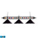 Designer Classics LED Linear Chandelier in Matte Black (45|1901BKMLED)