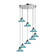 Refraction Eight Light Pendant in Polished Chrome (45|14778RCAR)