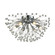 Starburst Six Light Flush Mount in Polished Chrome (45|118306)