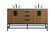 Eugene Double Bathroom Vanity in Walnut Brown (173|VF48860DWB)
