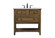 Metropolis Single Bathroom Vanity in driftwood (173|VF27036DW)