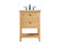 Metropolis Single Bathroom Vanity in natural wood (173|VF27024NW)