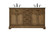 Americana Double Bathroom Vanity in Driftwood (173|VF15060DDW)